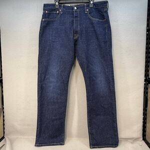 Levi's 501XX Men's 38x32 Dark Blue Button Fly Straight Leg Classic Dad Jeans NWT